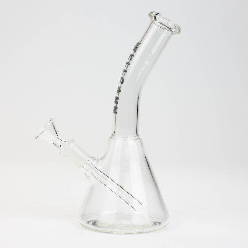 WellCann | 8" Clear Glass Beaker Bong with Bent Neck Glass Bong Smoking Cat Distribution