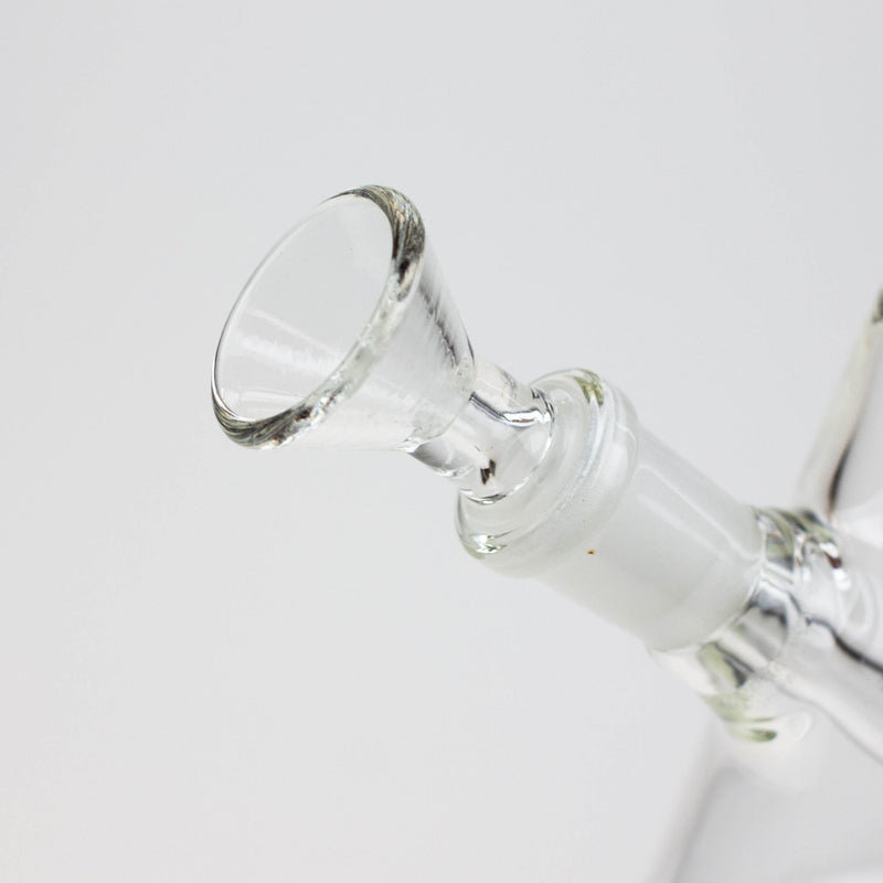 WellCann | 8" Clear Glass Beaker Bong with Bent Neck Glass Bong Smoking Cat Distribution