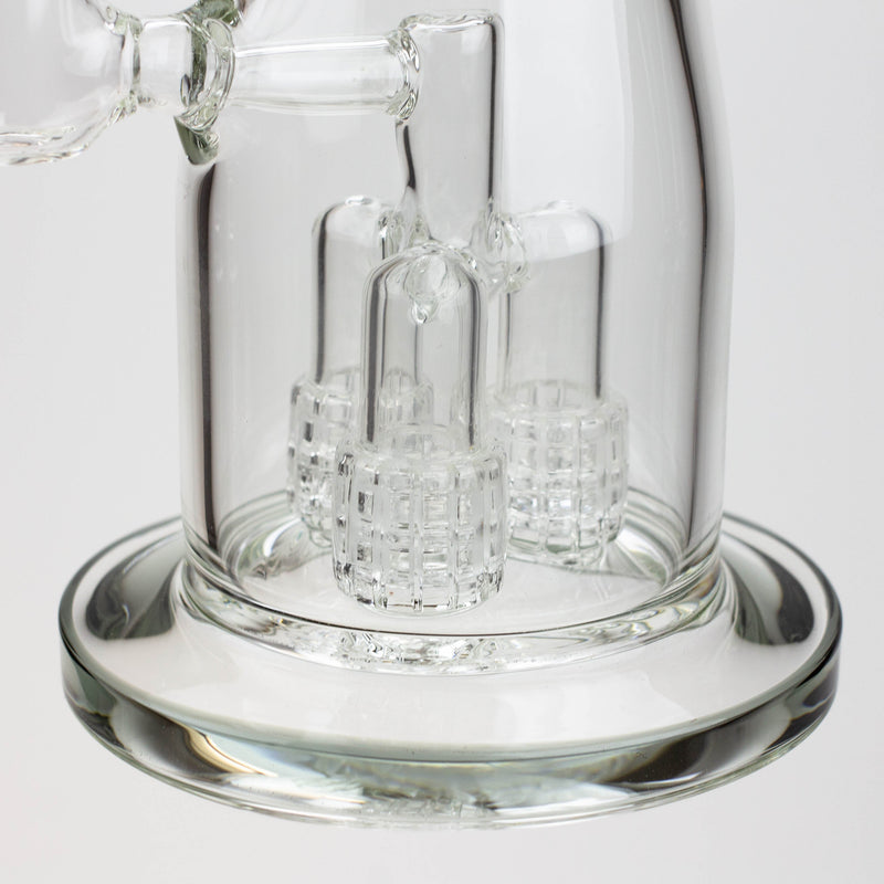 O 17.5" H2O glass water bong with shower head percolator [H2O-5003]