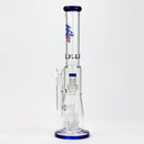 17.5" H2O glass water bong with shower head percolator [H2O-5003] Glass Bong Canadian Distributor Blue