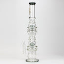 21" H2O Dual percolator glass water bong [H2O-5004] Glass Bong Canadian Distributor