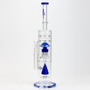 17" H2O dual diffuser glass water bong [H2O-5002] Glass Bong Canadian Distributor