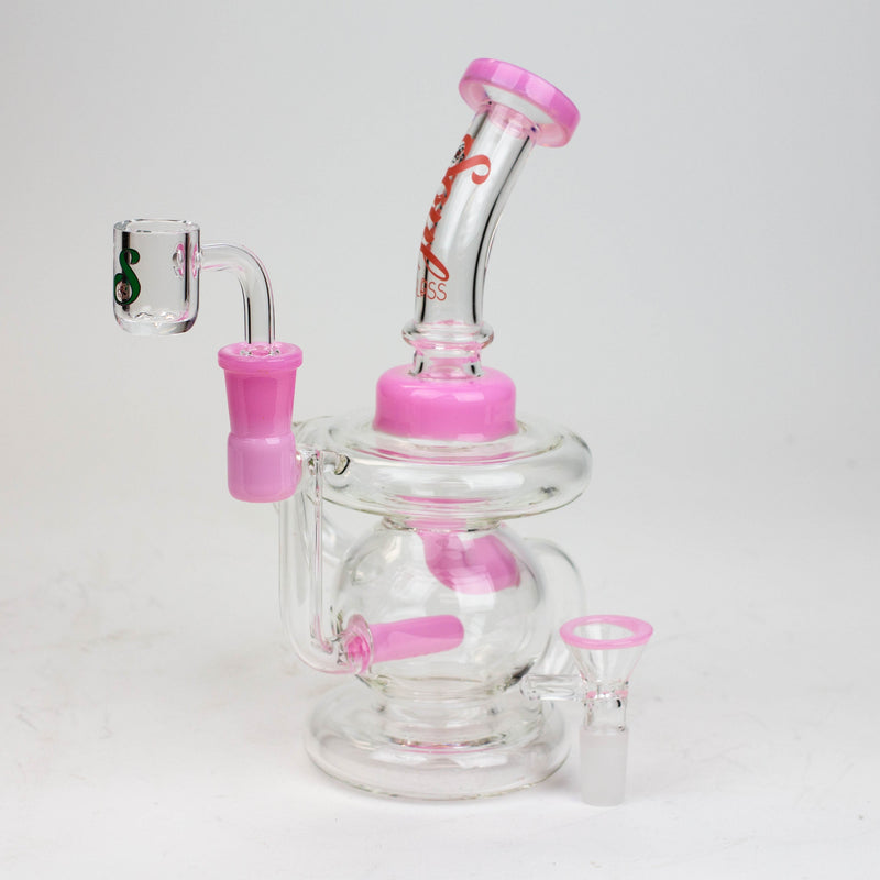 O 8" SOUL Glass 2-in-1 recycler bong [S2052]