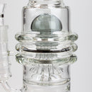 21" H2O Dual percolator glass water bong [H2O-5004] Glass Bong Canadian Distributor