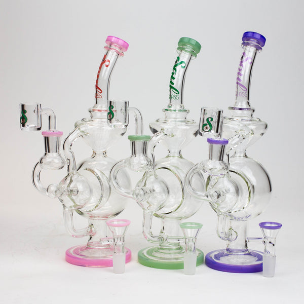 O 9" SOUL Glass 2-in-1 recycler bong [S2059]