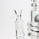 21" H2O Dual percolator glass water bong [H2O-5004] Glass Bong Canadian Distributor