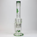 17" H2O glass water bong with double layer honeycomb [H2O-5005] Glass Bong Canadian Distributor Green