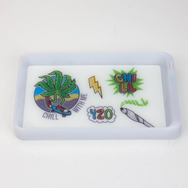 O Character 7 Changeable colours LED Rolling Tray