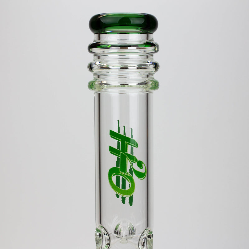 O 17" H2O glass water bong with double layer honeycomb [H2O-5005]