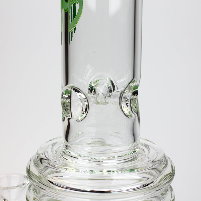 O 17" H2O glass water bong with double layer honeycomb [H2O-5005]