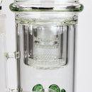 17" H2O glass water bong with double layer honeycomb [H2O-5005] Glass Bong Canadian Distributor