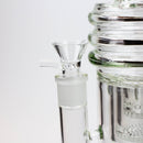 17" H2O glass water bong with double layer honeycomb [H2O-5005] Glass Bong Canadian Distributor