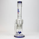 17" H2O glass water bong with double layer honeycomb [H2O-5005] Glass Bong Canadian Distributor Blue