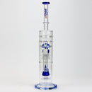 17" H2O dual diffuser glass water bong [H2O-5002] Glass Bong Canadian Distributor