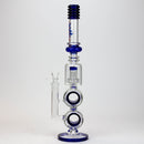 17" H2O Double ring glass water bong [H2O-5006] Glass Bong Canadian Distributor