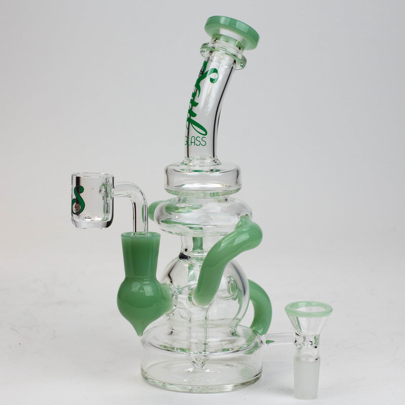 O 8" SOUL Glass 2-in-1 recycler bong [S2063]