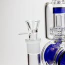 17" H2O Double ring glass water bong [H2O-5006] Glass Bong Canadian Distributor