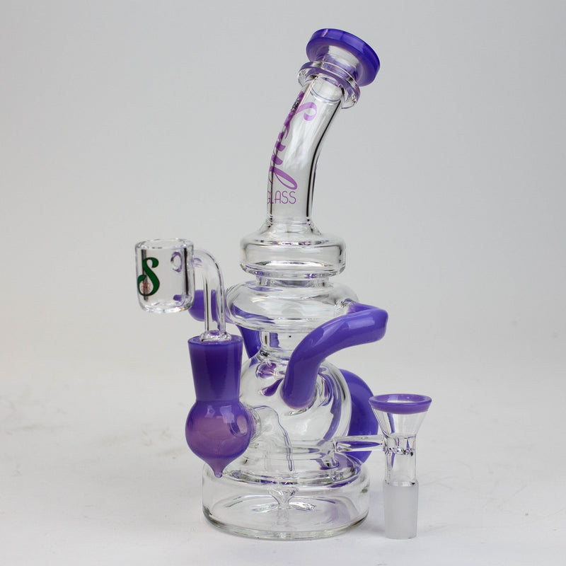 O 8" SOUL Glass 2-in-1 recycler bong [S2063]