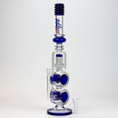 17" H2O Double ring glass water bong [H2O-5006] Glass Bong Canadian Distributor