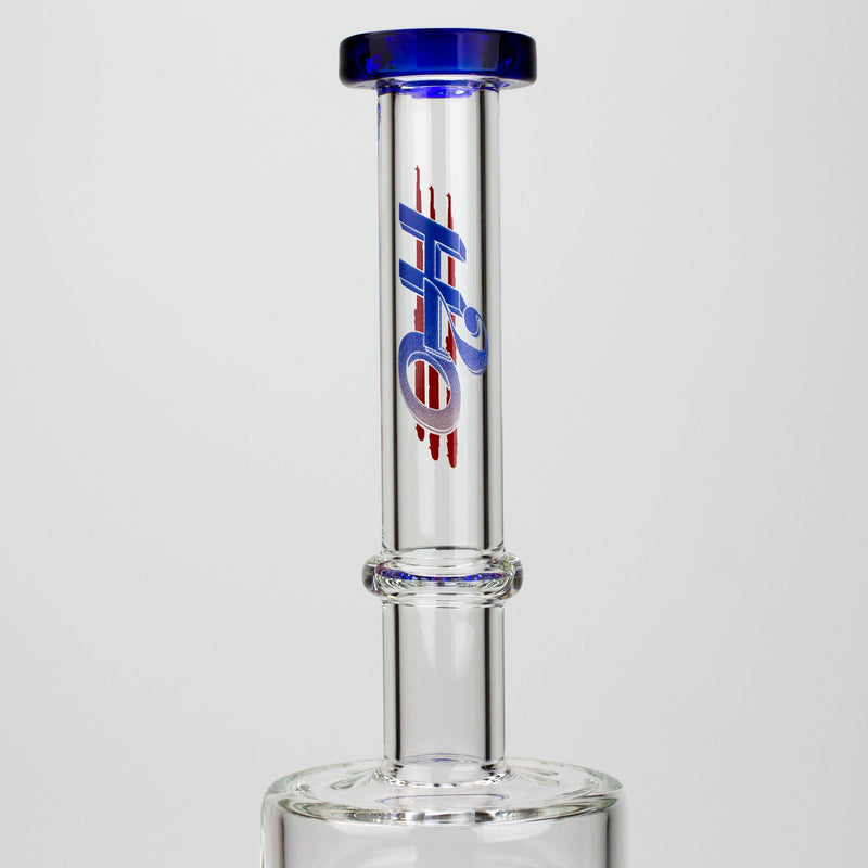 O 17" H2O dual diffuser glass water bong [H2O-5002]