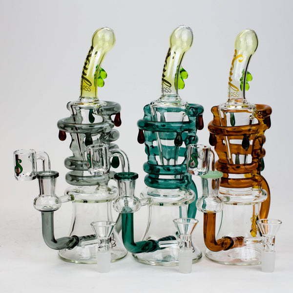 O 9.5" SOUL Glass 2-in-1 recycler bong [S2064]