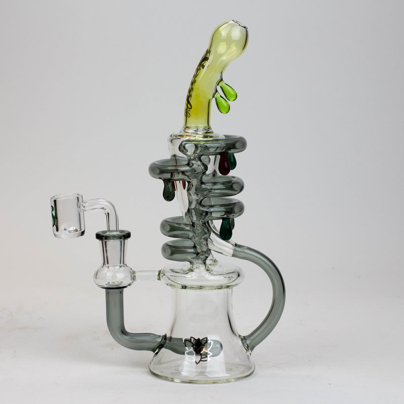 O 9.5" SOUL Glass 2-in-1 recycler bong [S2064]