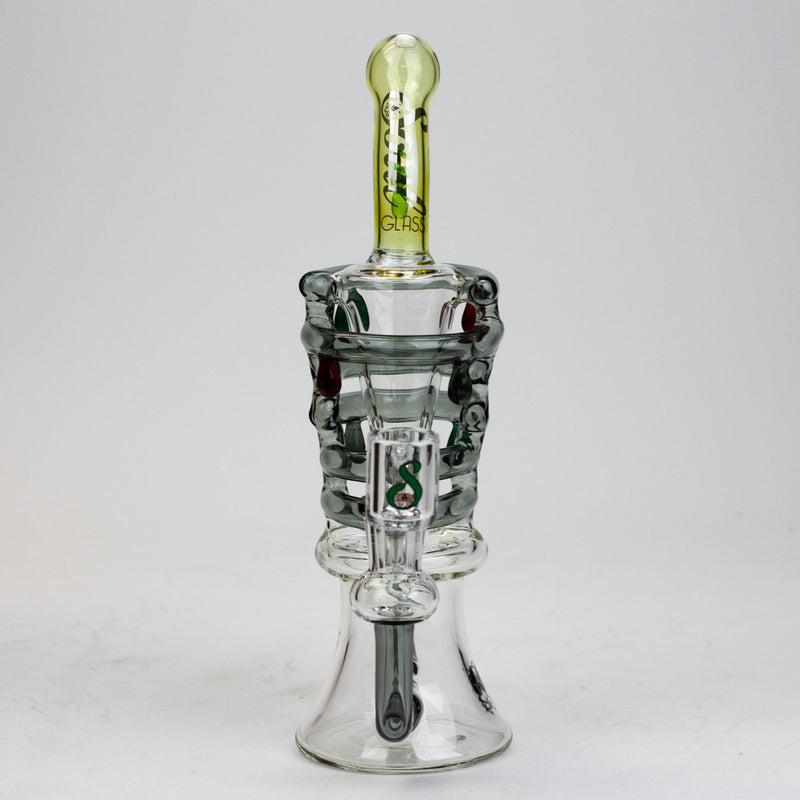 O 9.5" SOUL Glass 2-in-1 recycler bong [S2064]