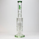 18" H2O glass water bong with triple mini shower head diffuser [H2O-5007] Glass Bong Canadian Distributor