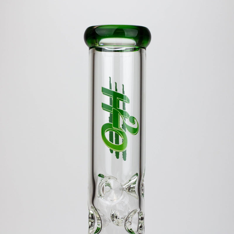 O 18" H2O glass water bong with thriple mini shower head diffuser [H2O-5007]