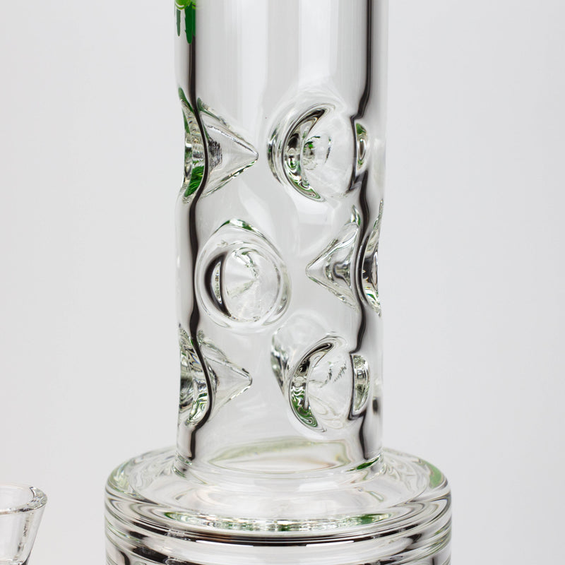 O 18" H2O glass water bong with thriple mini shower head diffuser [H2O-5007]