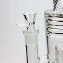 18" H2O glass water bong with triple mini shower head diffuser [H2O-5007] Glass Bong Canadian Distributor