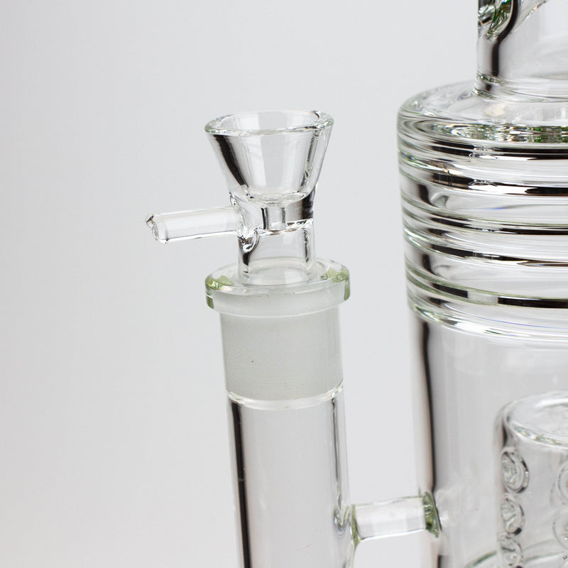 O 18" H2O glass water bong with thriple mini shower head diffuser [H2O-5007]