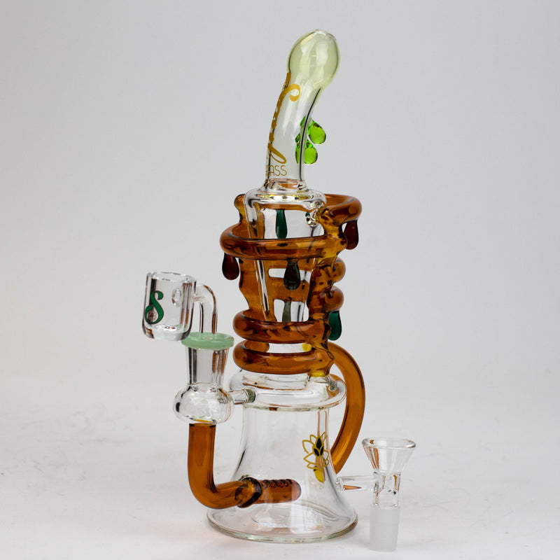 O 9.5" SOUL Glass 2-in-1 recycler bong [S2064]