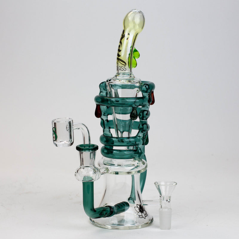 O 9.5" SOUL Glass 2-in-1 recycler bong [S2064]