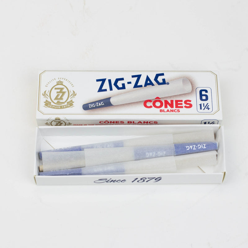 O Pre-Rolled Cones - Zig-Zag White 1 1/4 Papers Box of 24