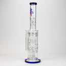 18" H2O glass water bong with triple mini shower head diffuser [H2O-5007] Glass Bong Canadian Distributor Blue