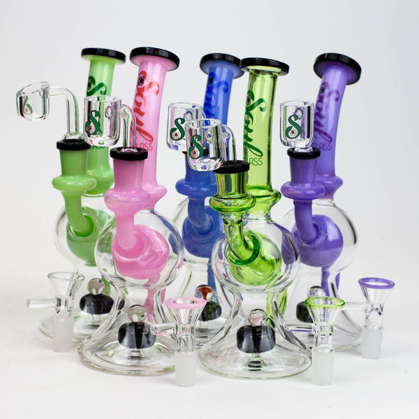 O 8" SOUL Glass 2-in-1 recycler bong [S2084]