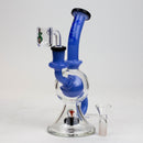 8" SOUL Glass 2-in-1 recycler bong [S2084] Glass Bong Canadian Distributor Milk Blue