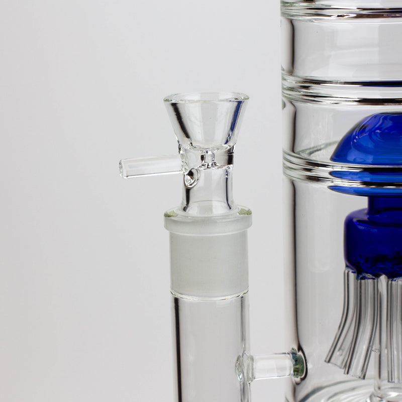 O 17" H2O dual diffuser glass water bong [H2O-5002]