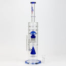17" H2O dual diffuser glass water bong [H2O-5002] Glass Bong Canadian Distributor Blue