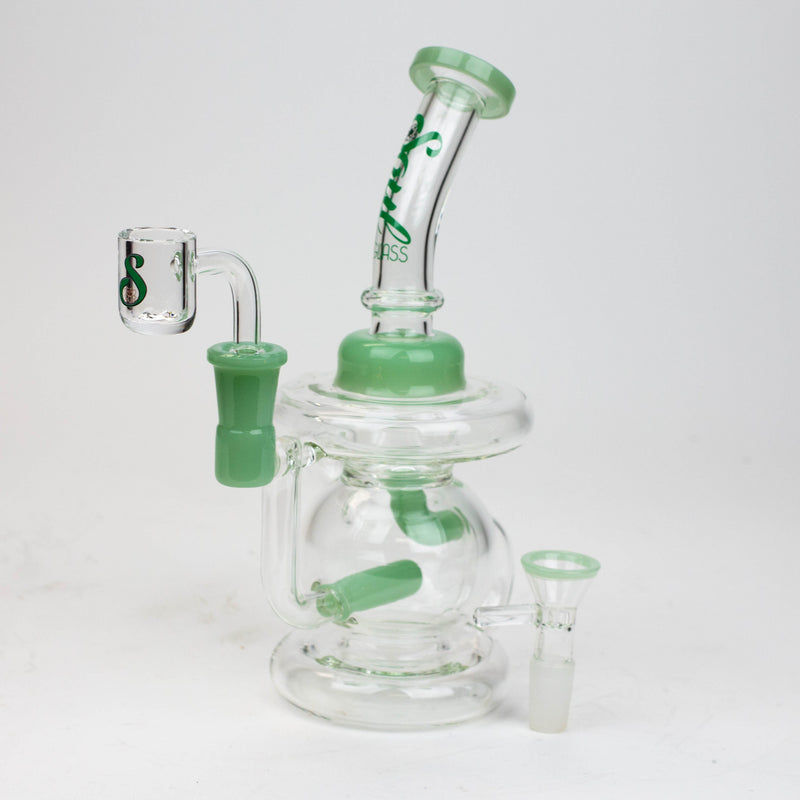 O 8" SOUL Glass 2-in-1 recycler bong [S2052]