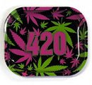 SC Pink Green 420 small rolling tray