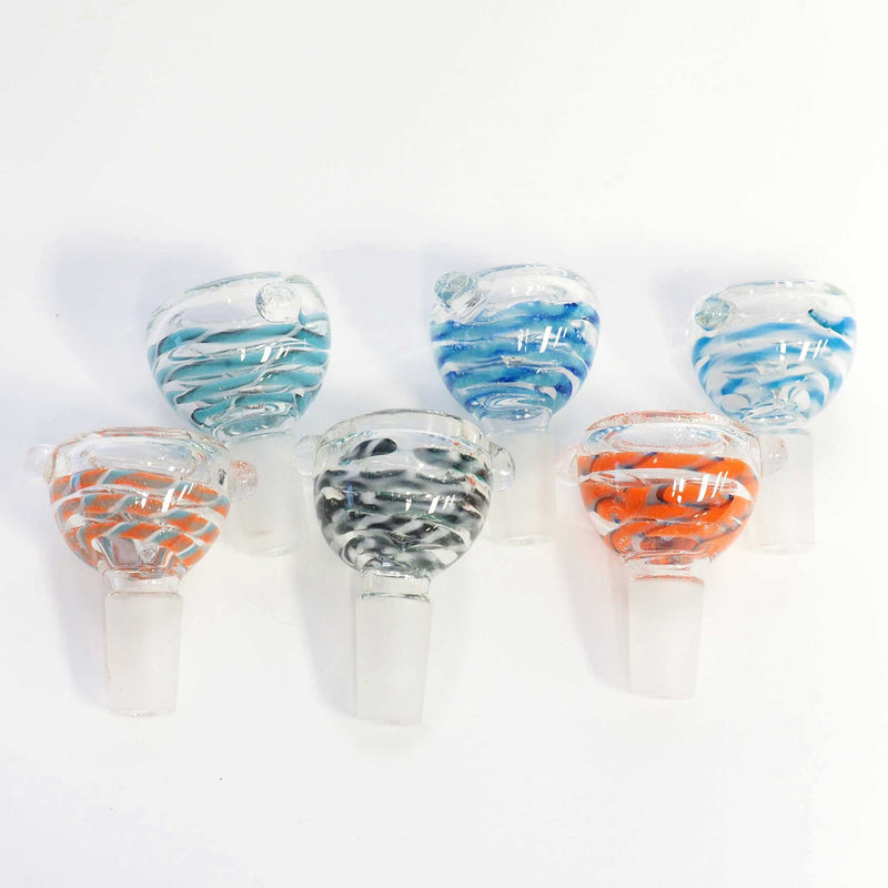 Glass Bowl with Colorful Rope Pattern