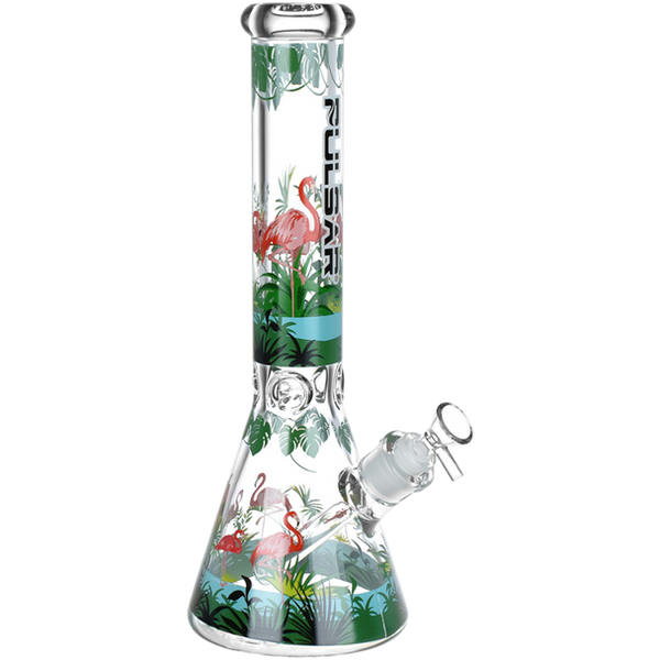 SC Pulsar 14" Chilling Flamingos Beaker Bong