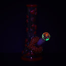 SC Pulsar 10" Ruby Lips Glow in the Dark Beaker Bong