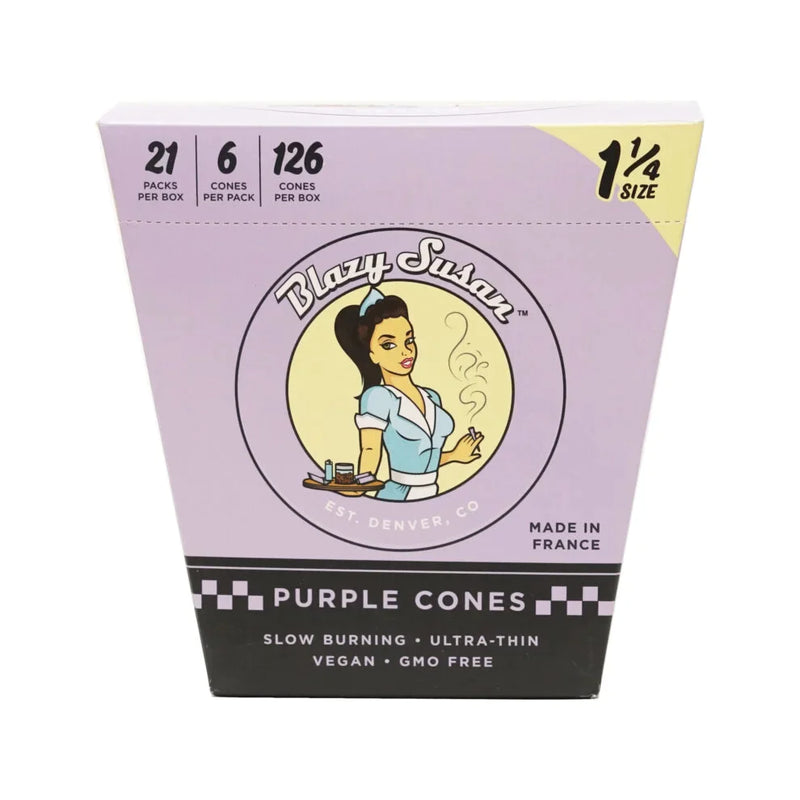 O Blazy Susan | Purple 1-1/4 Cones Box of 21