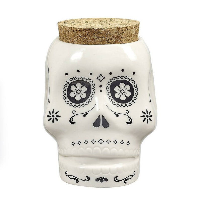 O SKULL STASH JAR - WHITE