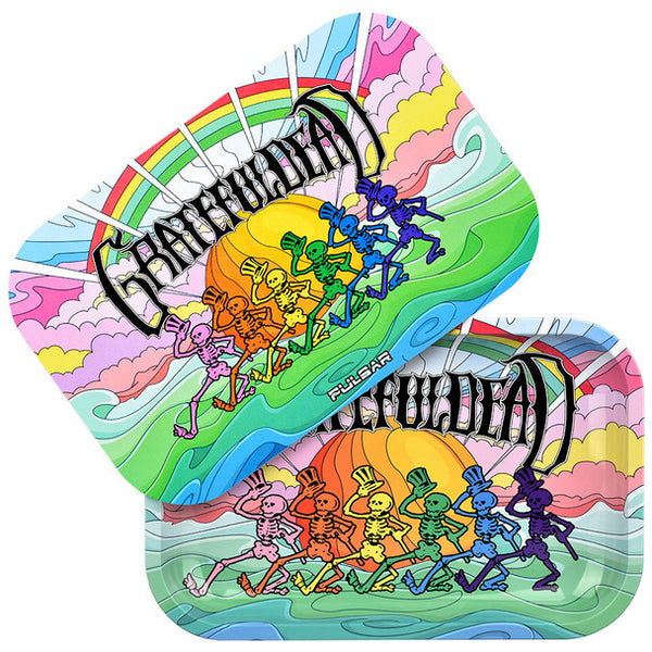 SC Pulsar Grateful Dead UNDER THE RAINBOW Rolling Tray and Lid Combo 7" x 11"