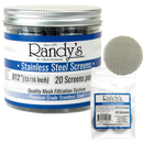 Randy’s® | 0.812" Stainless Steel Screens – Jar of 20 (36 Jars / 720 Screens Total) Metal Screen LEHIGH WHOLESALE