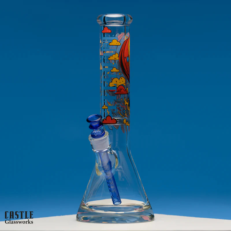 SC Castle Glassworks Robot 14 inch Beaker Bong